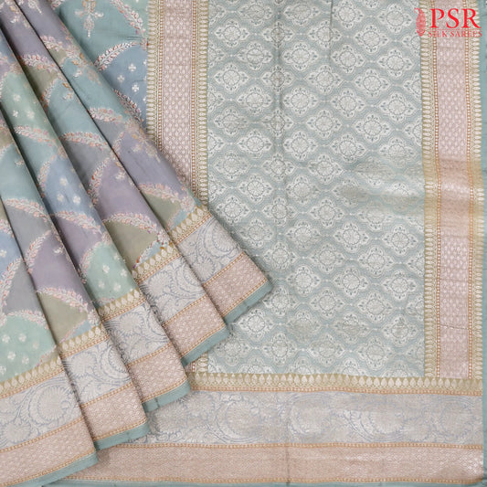 Pastel Hues Chiniya Silk Saree