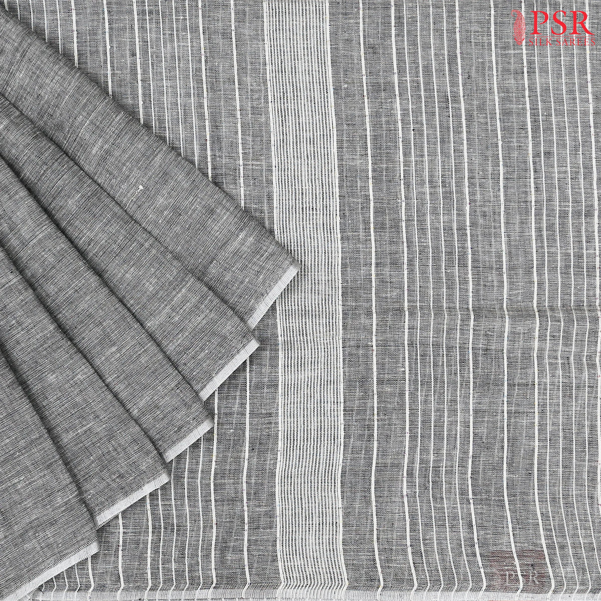 Grey Linen Saree