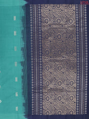 Turquoise Cyan Kovai Cotton Saree
