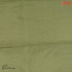 Pear Green Jamdani Silk Cotton Dress Material