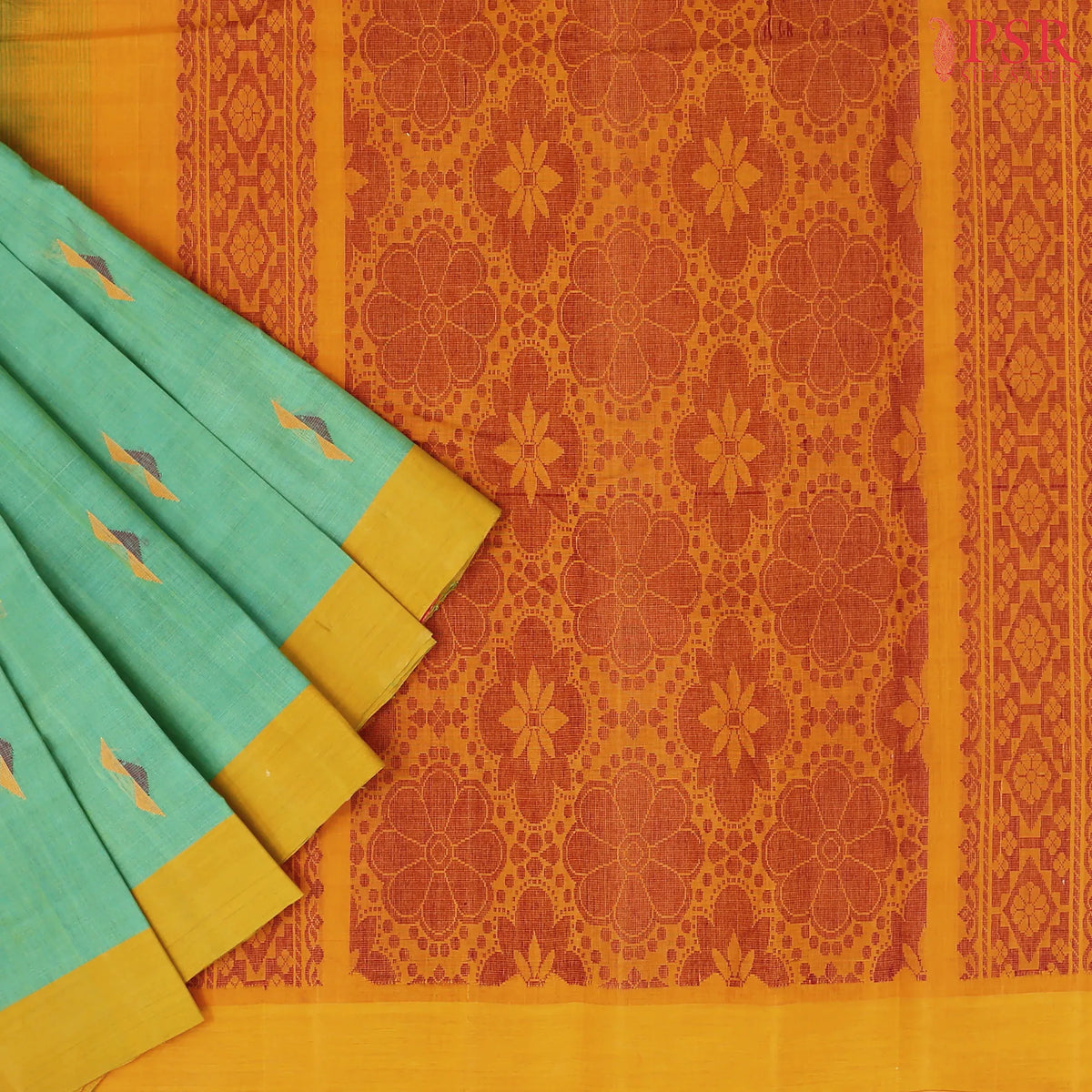 Sea Green Kanchi Cotton Saree