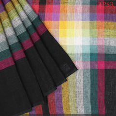 Black Linen Saree