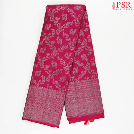 Ruby Pink Kanchipuram Silk Saree