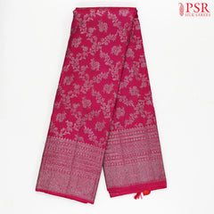 Ruby Pink Kanchipuram Silk Saree