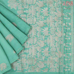 Turquoise Banaras Silk Saree