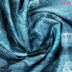 Aegean Blue Green Silk Saree