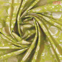 Olive Chartreuse Semi Banaras Saree