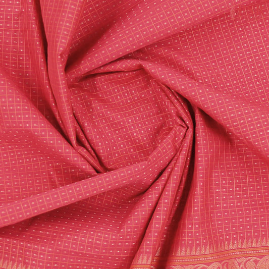 Ruby Red Kalakshetra Kovai Cotton Saree
