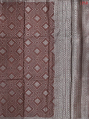 Brown Banaras Tussar Silk Saree