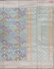 Pastel Hues Chiniya Silk Saree