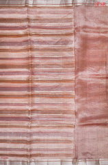 Mauve Brown Banaras Kora Organza Saree