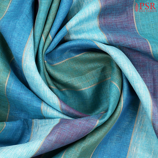 Multicolor Linen Saree