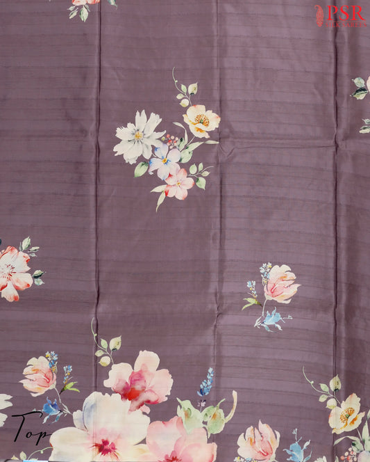 Mauve Purple Semi Tassar Dress Material