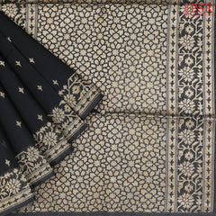 Black Semi Silk Cotton Saree