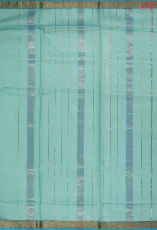 Turquoise Blue Maheshwari Silk Cotton Saree