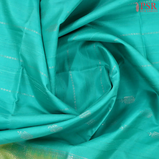 Turquoise Blue Soft Silk Saree