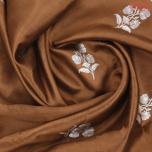Tawny Brown Mango Silk Saree