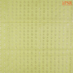 Lemon Yellow Kora Chanderi Dress Material