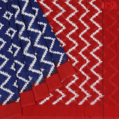 Navy Blue Ikkat Cotton Saree