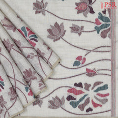 Pearl Beige Ghicha Cotton Saree