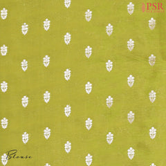 Olive Chartreuse Semi Banaras Saree