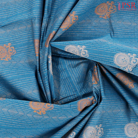 Peacock Blue Kovai Cotton Saree