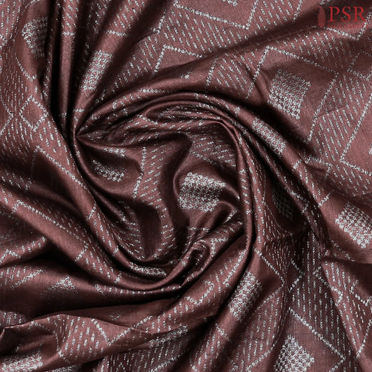 Brown Banaras Tussar Silk Saree