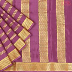 Turquoise Grey Mysore Silk Saree