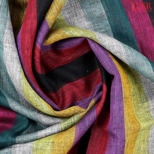 Black Linen Saree