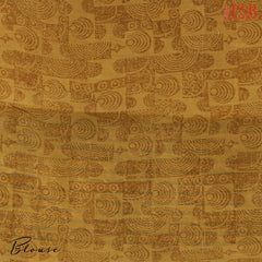 Light Mustard Brown Chanderi Silk Cotton Saree