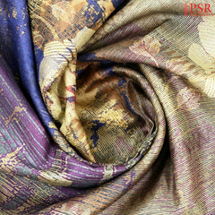 Purple & Blue Kadhi Tussar Silk Saree