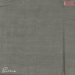 Brown & Steel Blue Chanderi Silk Cotton Dress Material