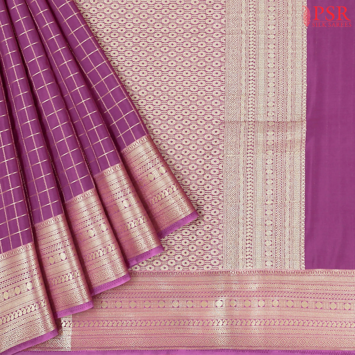 Orchid Purple Semi Binny Silk Saree
