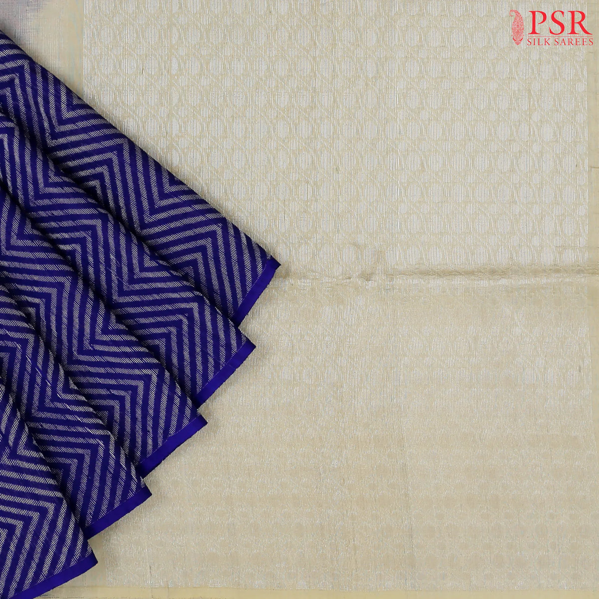 Berry Blue Jute Soft Silk Saree