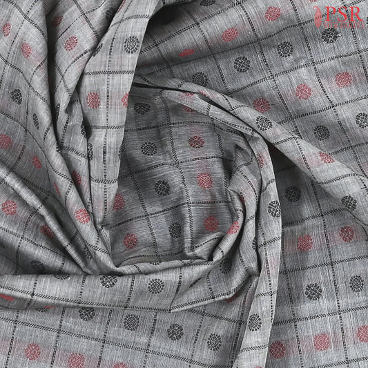 Dark Grey Kalakshetra Kovai Cotton Saree