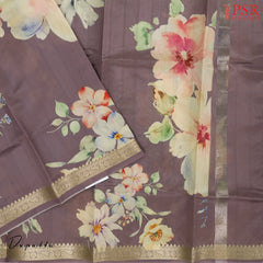 Mauve Purple Semi Tassar Dress Material