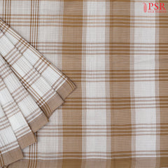 Off White Mangalagiri Cotton Saree