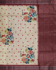 Tan Semi Tussar Saree