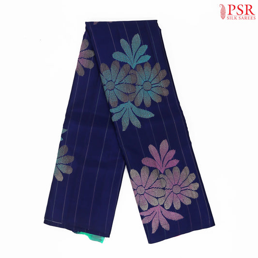 Navy Blue Kanchipuram Silk Saree