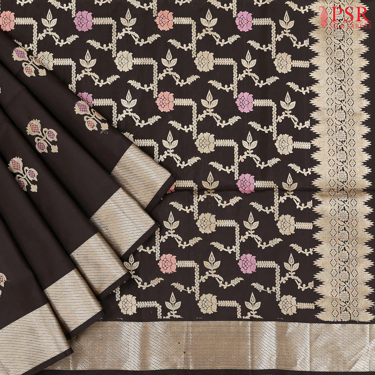 Umber Brown Soft Silk Saree