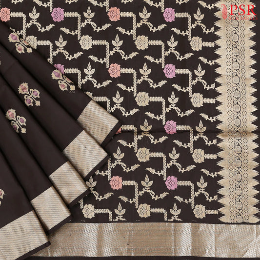Umber Brown Soft Silk Saree