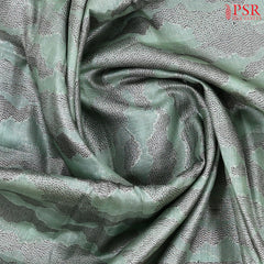 Topaz Green Banaras Tussar Silk Saree