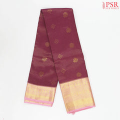 Boysenberry Purple Kanchipuram Jacquard Silk Saree