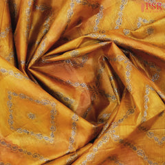Mustard Yellow Banaras Tussar Silk Saree