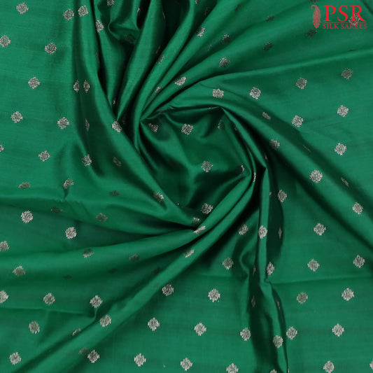 Dark Green Chiniya Silk Saree