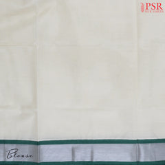 Cream White Kerala Cotton Saree