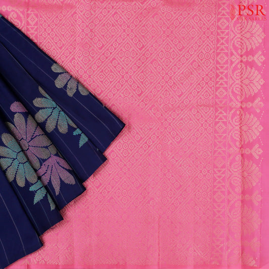 Navy Blue Kanchipuram Silk Saree