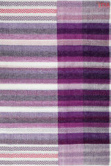 White & Lavender Linen Saree