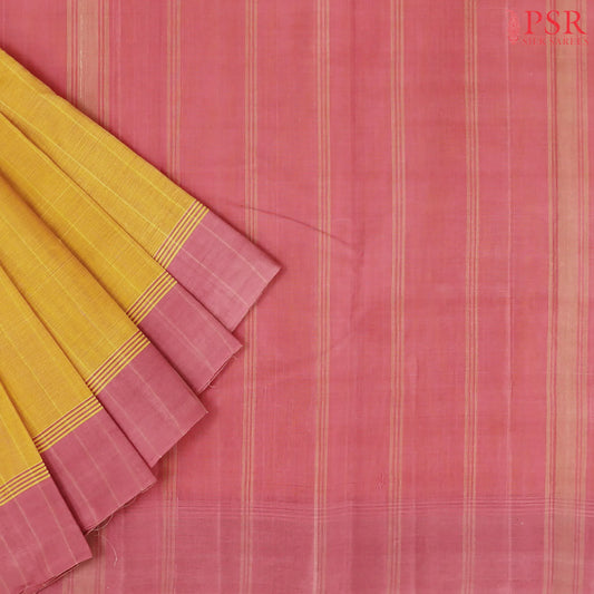 Marigold Orange Kanchi Cotton Saree