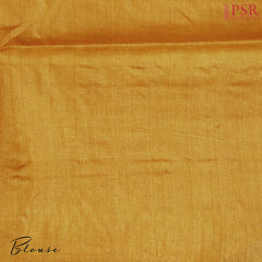 Mustard Yellow Banaras Tussar Silk Saree